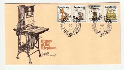 1982 Bophuthatswana History of the Telephone FDC 1.22 2