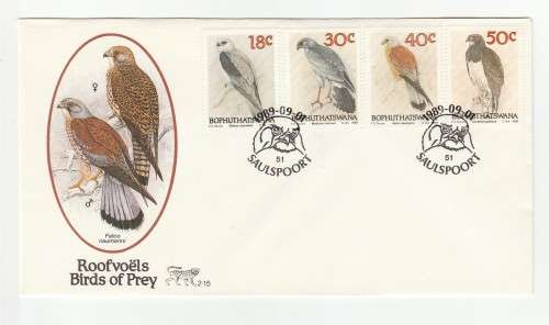 1989 Bophuthatswana Birds of Prey FDC 2.15