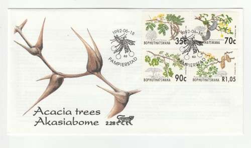 1992 Bophuthatswana Acacia Trees FDC 2.28