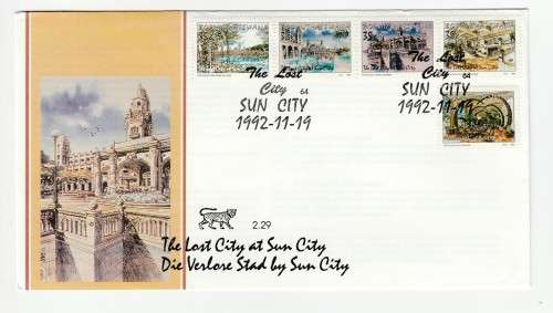 1992 Bophuthatswana The Lost City at Sun City FDC 2.29