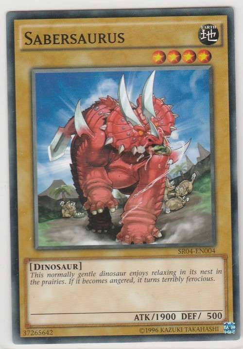 Yu-Gi-Oh! - Sabersaurus - Dinosmasher`s Fury Structure Deck - (SRO4-EN004) - Common
