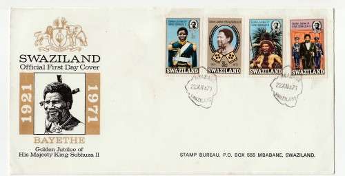 1971 Swaziland Golden Jubilee of His Majesty King Sobhunza II FDC