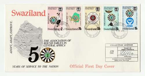 1986 Swaziland The Association of Round Tables in Central Africa FDC