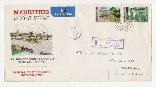 1971 Mauritius Third Commonwealth Medical Conference FDC
