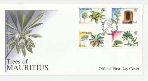 2001 Mauritius Trees of Mauritius FDC
