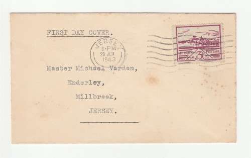 1943 Jersey Channel Islands War Occupation FDC 3d