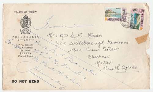 Jersey Channel Islands Philatelic Bureau Envelope