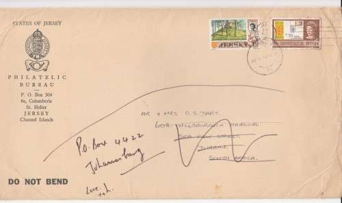 Jersey Channel Islands Philatelic Bureau Envelope