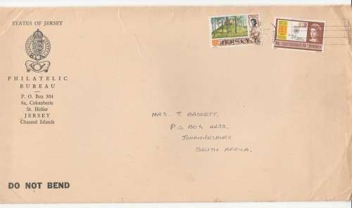 Jersey Channel Islands Philatelic Bureau Envelope