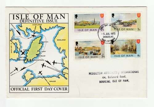 1973 Isle of Man Definitive Issue FDC