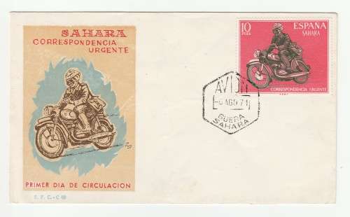 1971 Spanish Sahara Correspondencia Urgente FDC