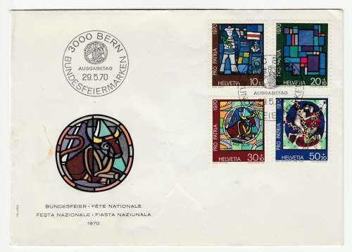 1970 Switzerland Bundesfeiermarken 29.5.70 FDC Bern / Pro Patria