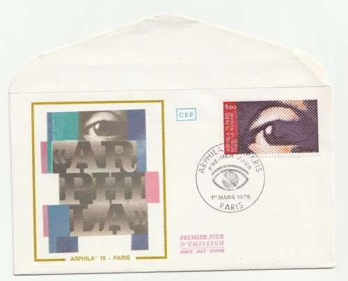 1975 France 01/03/75 Arphila 75 Paris FDC and Maxicard Set