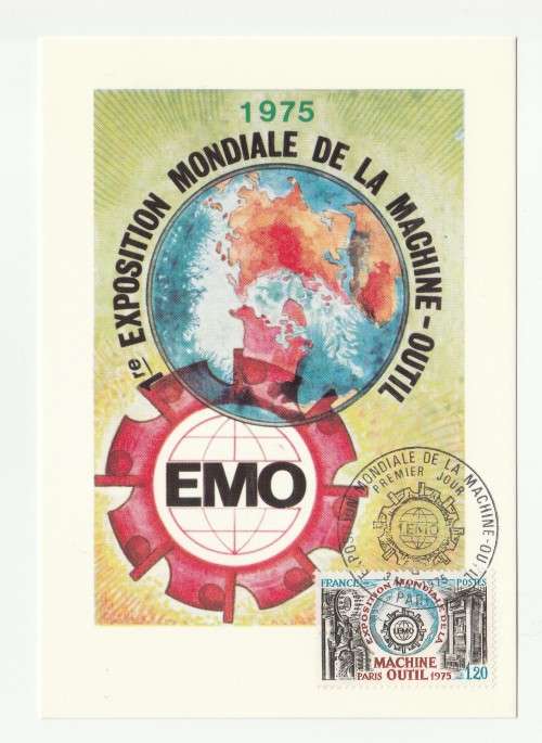 1975 France 03/05/75 Exposition Mondiale de la Machine-Outil FDC and Maxicard Set