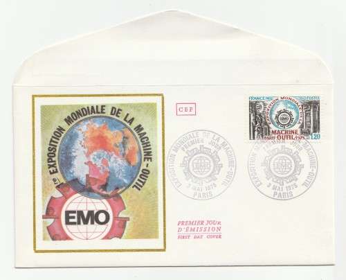 1975 France 03/05/75 Exposition Mondiale de la Machine-Outil FDC and Maxicard Set