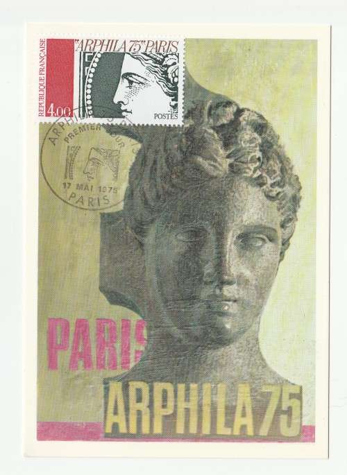 1975 France 17/05/75 Paris Arphila 75 FDC and Maxicard Set