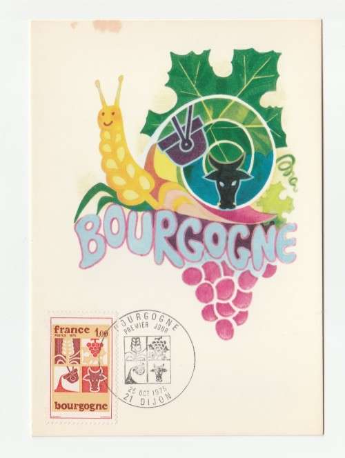 1975 France 21/10/75 Serie de Regions La Bourgogne Maxicard