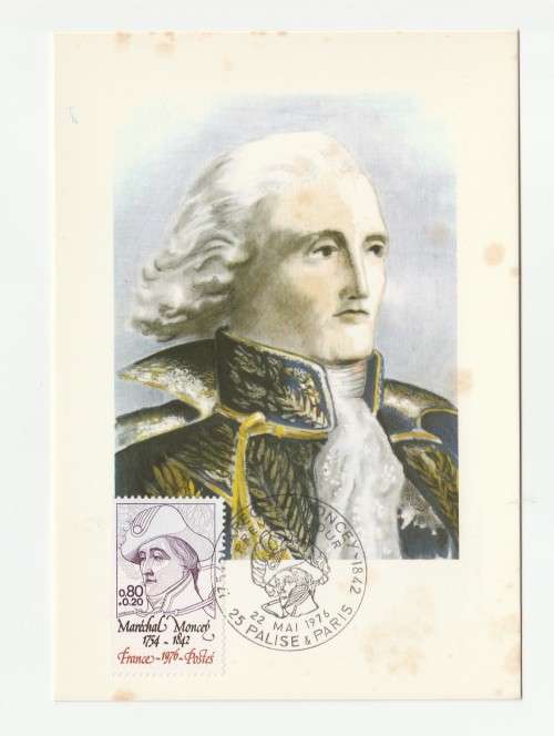 1976 France 22/05/76 Le Marechal Moncey d`apres Barbier - Valbonne Maxicard