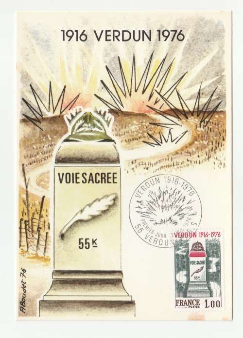 1976 France 12/06/76 60eme Anniversaire de la Bataille de Verdun Maxicard