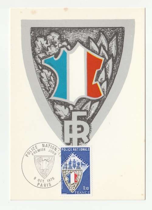 1976 France 09/10/76 Police Nationale Maxicard