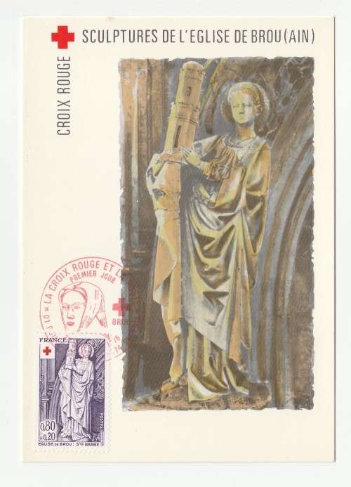 1976 France 11/76 Sculptures De L`Eglise De Brou (Ain) Maxicard