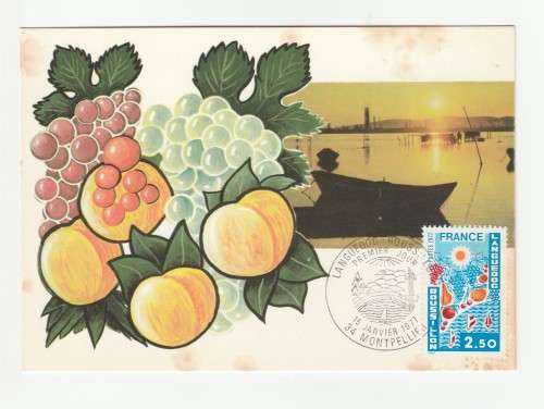 1977 France 15/01/77 Serie des Regions Languedoc-Roussillon Maxicard