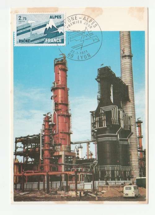 1977 France 22/01/77 Serie des Regions Rhone-Alpes Maxicard