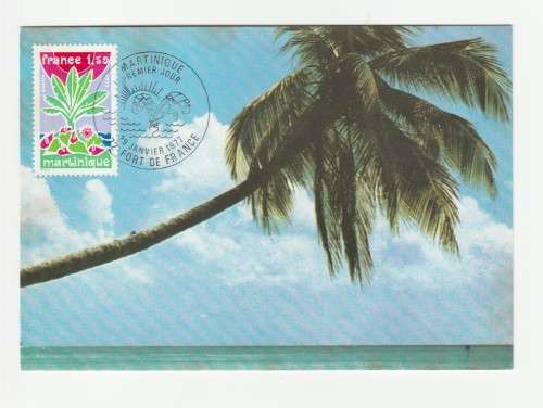 1977 France 29/01/77 Serie des Regions la Martinique Maxicard