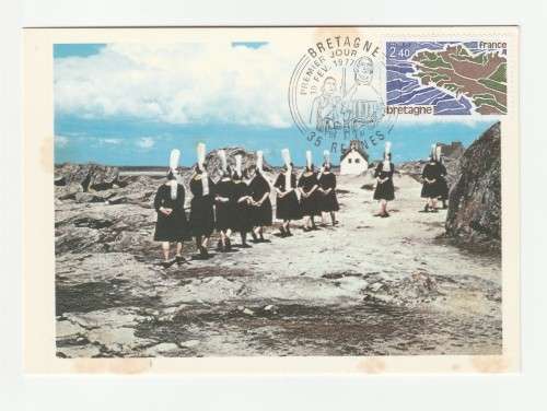 1977 France 19/02/77 Serie de Regions la Bretagne Maxicard