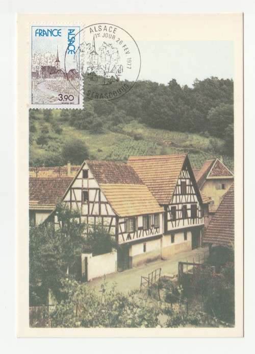 1977 France 26/02/77 Serie de Regions l`Alsace Maxicard