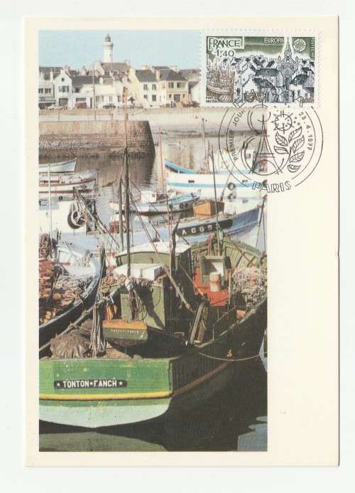 1977 France 23/04/77  Un Port Breton Maxicard