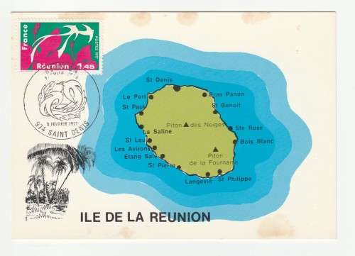 1977 France 05/02/77 Ile De La Reunion Maxicard