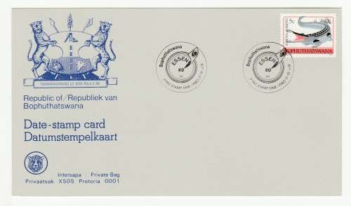 1980 Bophuthatswana Essen 80 Date-Stamp Card