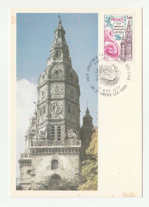 1977 France 17/09/77 Tour Abbatiale De Saint-Amand-Les-Eaux Maxicard