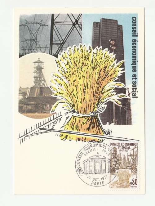 1977 France 22/10/77 Conseil Economique Et Social Maxicard
