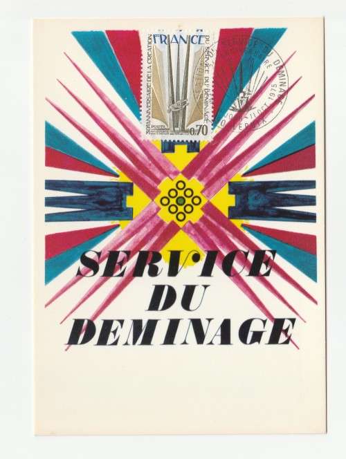 1975 France 11/10/75 30eme Anniversaire de la creation du service de deminage Maxicard