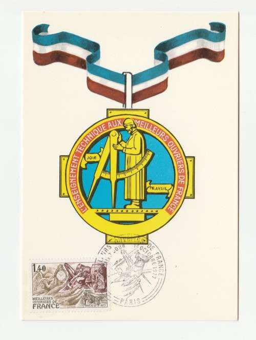 1977 France 10/77 Meilleurs Ouvriers de France Maxicard