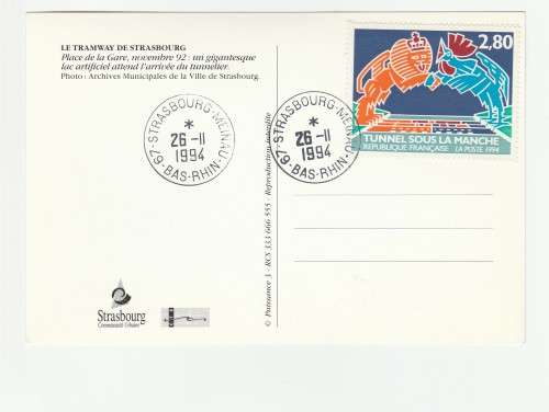 1994 France 26/11/94 Le Tramway De Strasbourg Carte Postale