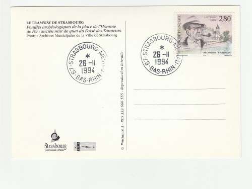 1994 France 26/11/94 Le Tramway De Strasbourg Carte Postale