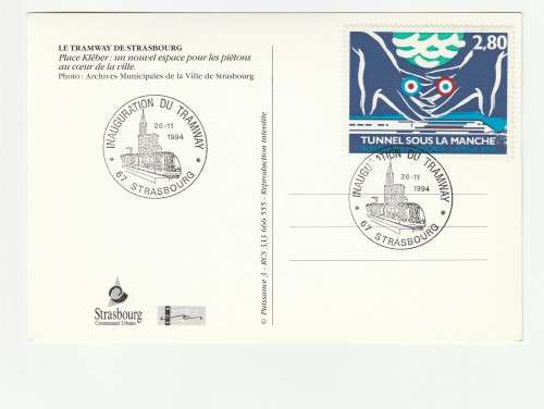 1994 France 26/11/94 Le Tramway De Strasbourg Carte Postale