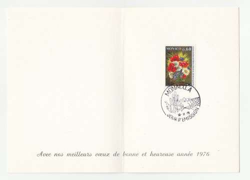 1975 France 12/11/75 Monaco Concours International De Bouquets FDC