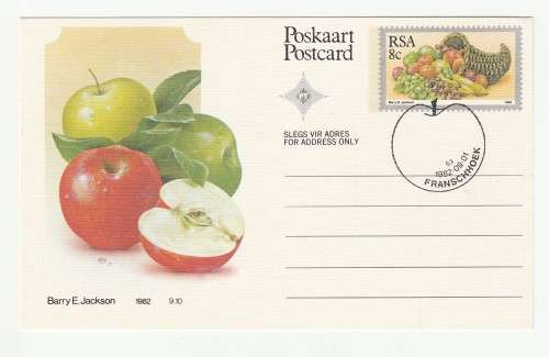 1982 RSA Fruit Postcard Set1-10 *Franschhoek