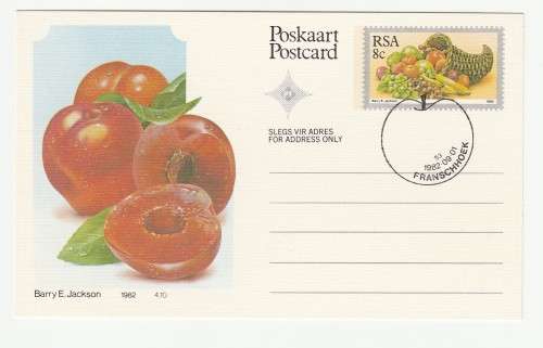 1982 RSA Fruit Postcard Set1-10 *Franschhoek