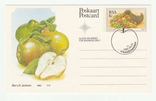 1982 RSA Fruit Postcard Set1-10 *Franschhoek