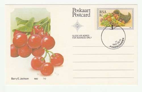 1982 RSA Fruit Postcard Set1-10 *Franschhoek