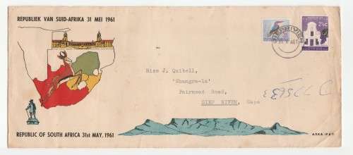 1961 RSA 31st May 1961 Commemorative Cover