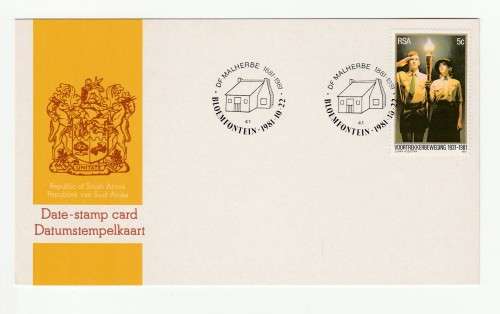 1981 RSA DF Malherbe Date-stamp Card 41