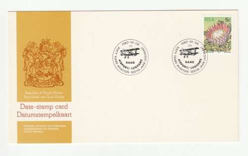 1980 RSA 60 Years` Aviation Commemorative Cover and Date-stamp Card Set