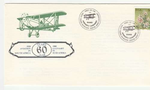 1980 RSA 60 Years` Aviation Commemorative Cover and Date-stamp Card Set