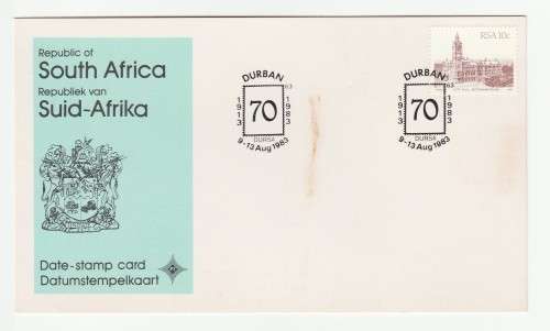 1983 RSA DURSA 83 National Philatelic Exhibition Commemorative Cover and Date-stamp Card Set